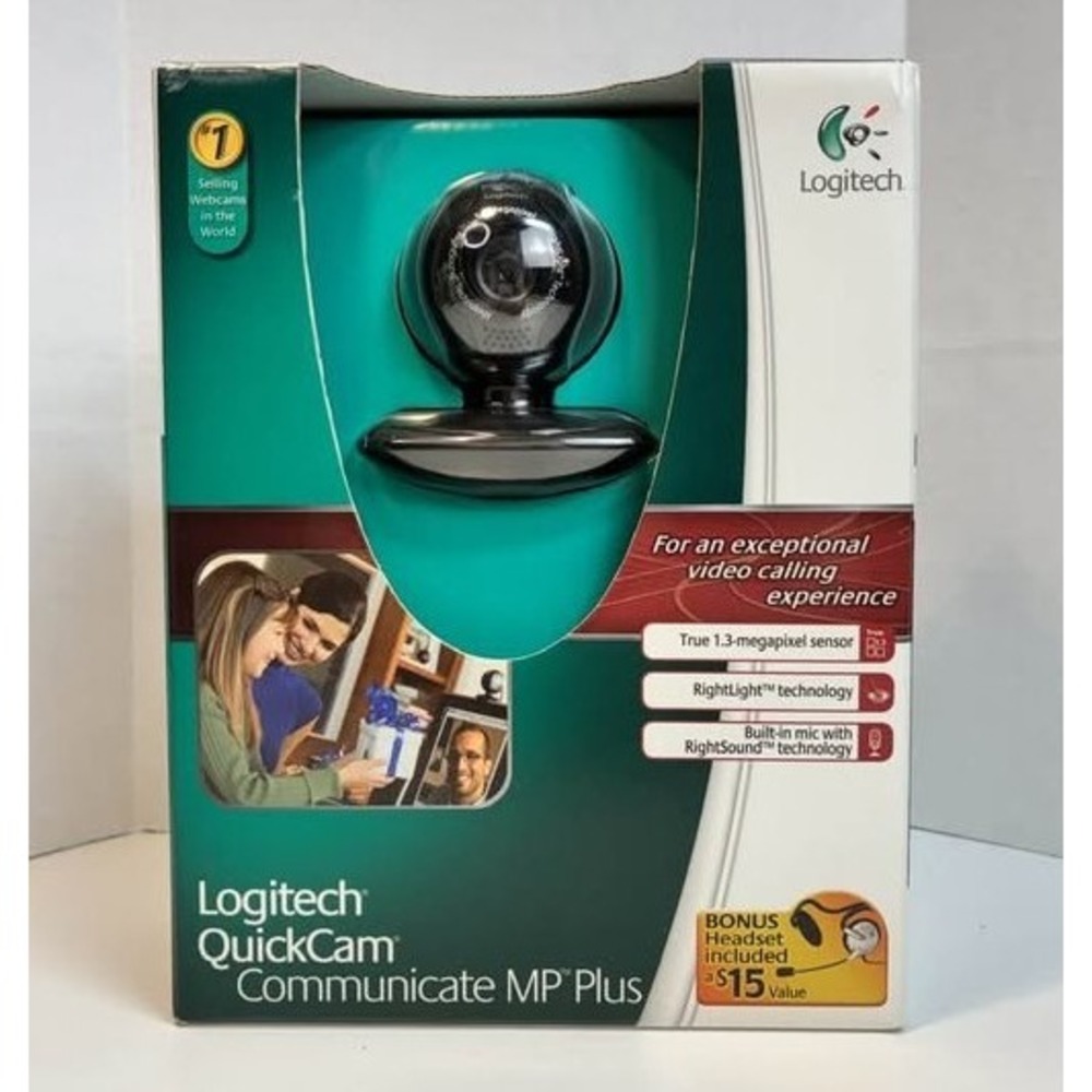 Logitech QuickCam‎ Communicate MP Plus S5500 Webcam 1.3MP USB New Open Box Black